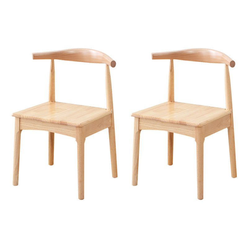 Wood Side Dining Chairs Modern Style Indoor-Outdoor Side Chair Natural 2 Piece Set Clearhalo 'Dining Chairs' 'Dining Tables & Seating' 'dining_chair' 'furn' 'furn_dining_chair' 'Furniture' 'Kitchen & Dining Furniture' 6635559