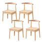 Wood Side Dining Chairs Modern Style Indoor-Outdoor Side Chair Natural 4 Piece Set Clearhalo 'Dining Chairs' 'Dining Tables & Seating' 'dining_chair' 'furn' 'furn_dining_chair' 'Furniture' 'Kitchen & Dining Furniture' 6635560