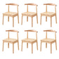 Wood Side Dining Chairs Modern Style Indoor-Outdoor Side Chair Natural 6 Piece Set Clearhalo 'Dining Chairs' 'Dining Tables & Seating' 'dining_chair' 'furn' 'furn_dining_chair' 'Furniture' 'Kitchen & Dining Furniture' 6635561