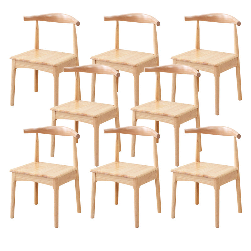 Wood Side Dining Chairs Modern Style Indoor-Outdoor Side Chair Natural 8 Piece Set Clearhalo 'Dining Chairs' 'Dining Tables & Seating' 'dining_chair' 'furn' 'furn_dining_chair' 'Furniture' 'Kitchen & Dining Furniture' 6635562