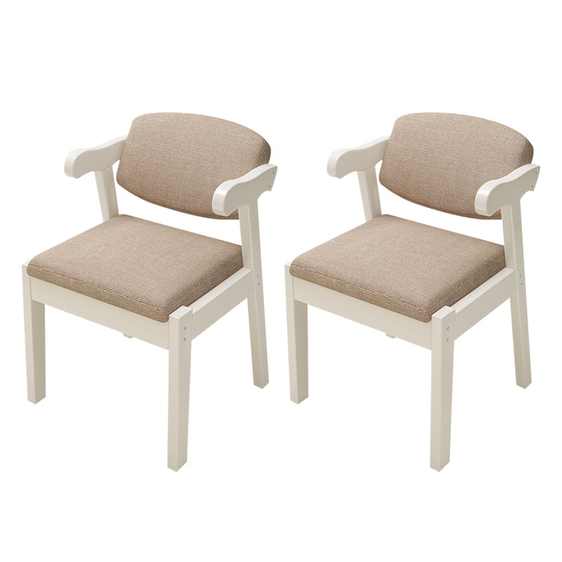 Wood Side Dining Chairs Modern Style Indoor-Outdoor Side Chair White-Gray 2 Piece Set Clearhalo 'Dining Chairs' 'Dining Tables & Seating' 'dining_chair' 'furn' 'furn_dining_chair' 'Furniture' 'Kitchen & Dining Furniture' 6635563