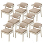 Wood Side Dining Chairs Modern Style Indoor-Outdoor Side Chair White-Gray 8 Piece Set Clearhalo 'Dining Chairs' 'Dining Tables & Seating' 'dining_chair' 'furn' 'furn_dining_chair' 'Furniture' 'Kitchen & Dining Furniture' 6635566