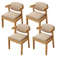 Wood Side Dining Chairs Modern Style Indoor-Outdoor Side Chair Wood + Gray 4 Piece Set Clearhalo 'Dining Chairs' 'Dining Tables & Seating' 'dining_chair' 'furn' 'furn_dining_chair' 'Furniture' 'Kitchen & Dining Furniture' 6635580