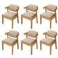 Wood Side Dining Chairs Modern Style Indoor-Outdoor Side Chair Wood + Gray 6 Piece Set Clearhalo 'Dining Chairs' 'Dining Tables & Seating' 'dining_chair' 'furn' 'furn_dining_chair' 'Furniture' 'Kitchen & Dining Furniture' 6635581