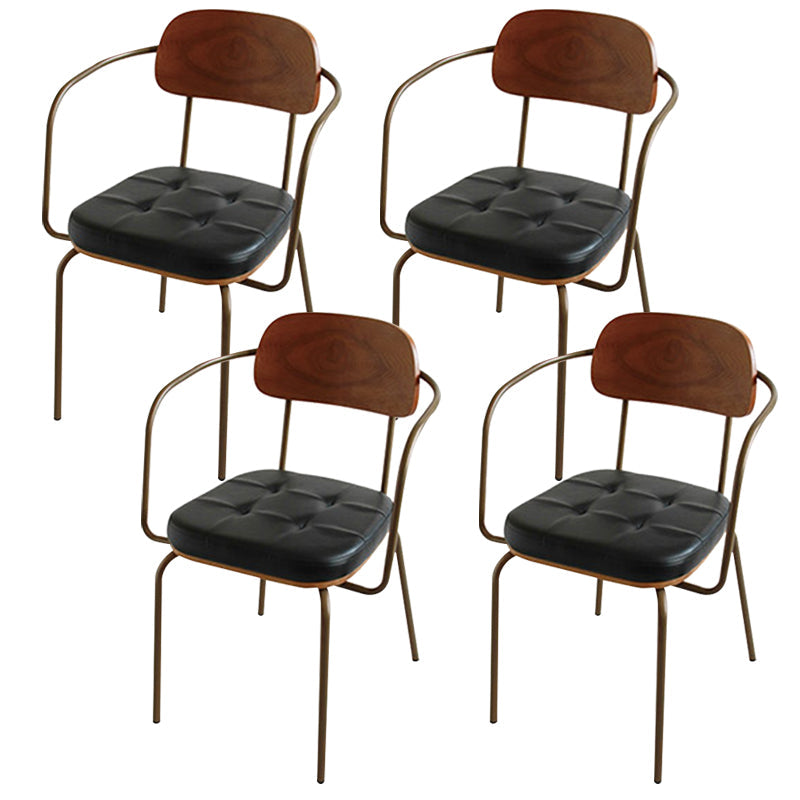 Silla de comedor industrial tapizada silla de comedor de metal