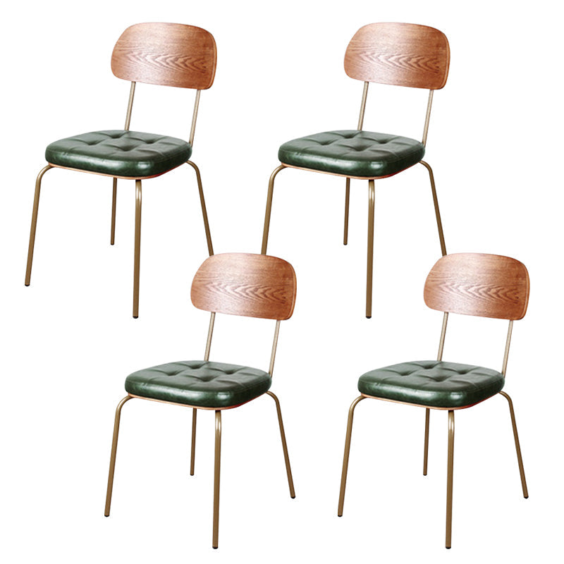 Silla de comedor industrial tapizada silla de comedor de metal