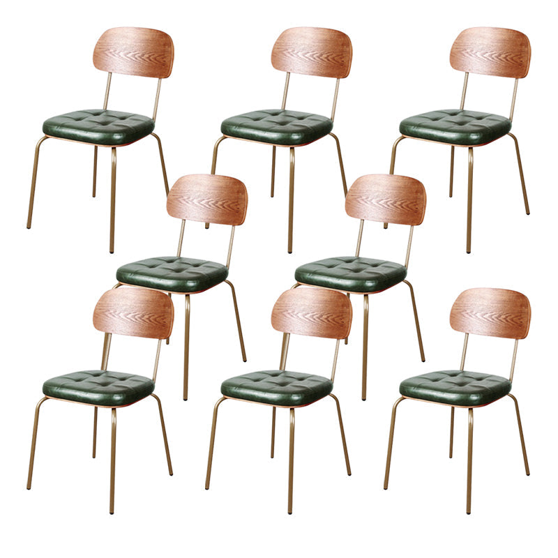 Chaise de salle à manger industrielle rembourrée chaise de cuisine en métal