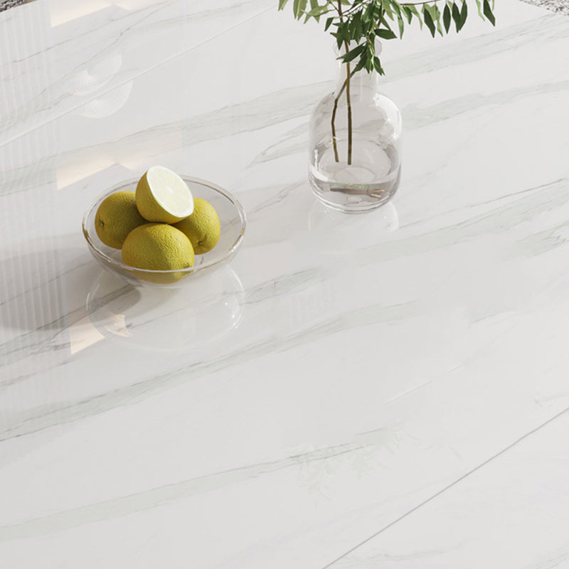 Modern Stone Dining Table with 4 Black Legs Table for Dining Room Clearhalo 'Dining Tables & Seating' 'Dining Tables' 'dining_table' 'furn' 'furn_dining_table' 'Furniture' 'Kitchen & Dining Furniture' 6635611