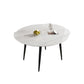 Modern Stone Dining Table with 4 Black Legs Table for Dining Room Clearhalo 'Dining Tables & Seating' 'Dining Tables' 'dining_table' 'furn' 'furn_dining_table' 'Furniture' 'Kitchen & Dining Furniture' 6635612