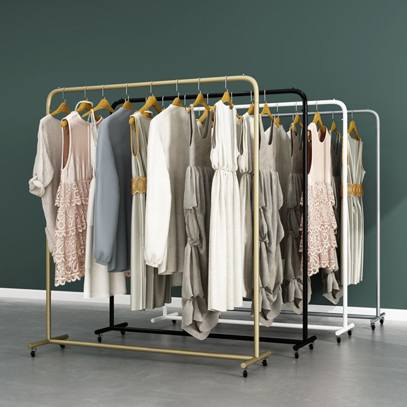 Contemporary Coat Rack Hanging Rail Metal Framed Entryway Kit Clearhalo 'Entry & Mudroom Furniture' 'furn' 'furn_hall_tree_coat_racks' 'Furniture' 'Hall Trees & Coat Racks' 'hall_tree_coat_racks' 6635720