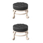Stain Resistant Ottoman Solid PU Leather Tufted Round Ottoman with Wheels Black 2 Piece Set Clearhalo 'furn' 'furn_ottomans_poufs' 'Furniture' 'Living Room Furniture' 'Ottomans & Poufs' 'ottomans_poufs' 6635782