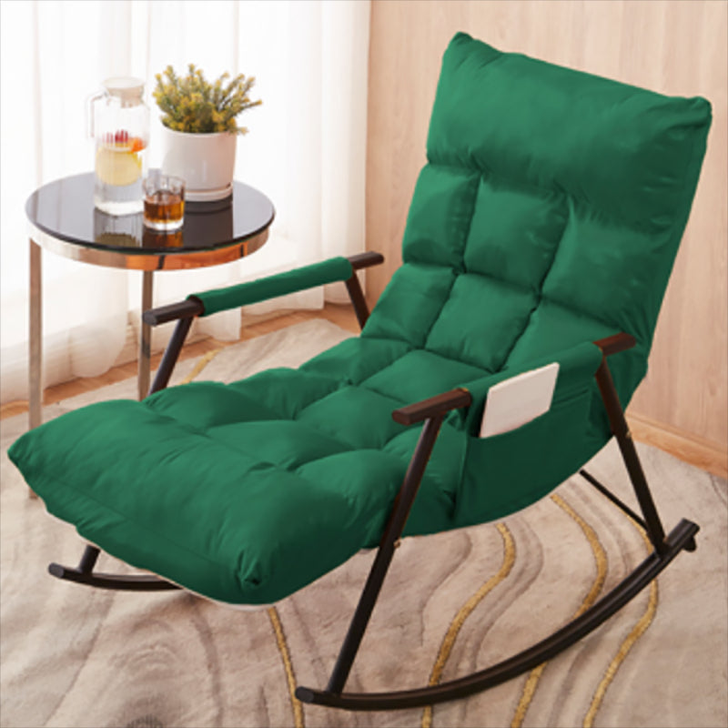 Tufted Cushions Rocker Chair Whole Colored Modern Fabric Rocker Chair in Living Room Green Clearhalo 'Chairs & Seating' 'furn' 'furn_rocking_chairs' 'Furniture' 'Living Room Furniture' 'Rocking Chairs' 'rocking_chairs' 6635981