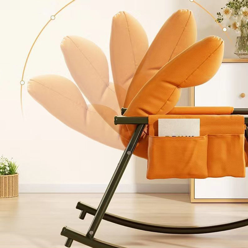 Sedia da salotto per il tempo libero per la casa di divano pigro piccola sedia da appartamento con telaio metallico