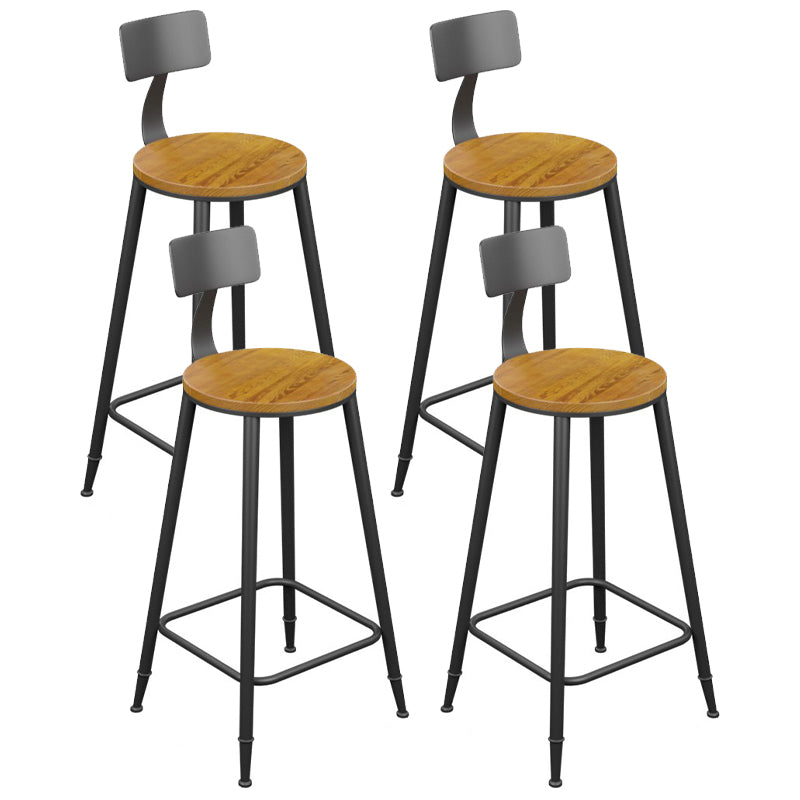 Industrial Style Bar Set 1/4/7/13 Pieces Solid Wood Rectangle Pub Dining Set Wood 28.7"H Stool (Set of 4) Clearhalo 'Bar Furniture' 'furn' 'furn_home_bar_bar_sets' 'Furniture' 'Home Bars & Bar Sets' 'home_bar_bar_sets' 'Kitchen & Dining Furniture' 6636328
