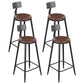 Industrial Style Bar Set 1/4/7/13 Pieces Solid Wood Rectangle Pub Dining Set Black-Brown 29"H Stool (Set of 4) Clearhalo 'Bar Furniture' 'furn' 'furn_home_bar_bar_sets' 'Furniture' 'Home Bars & Bar Sets' 'home_bar_bar_sets' 'Kitchen & Dining Furniture' 6636331