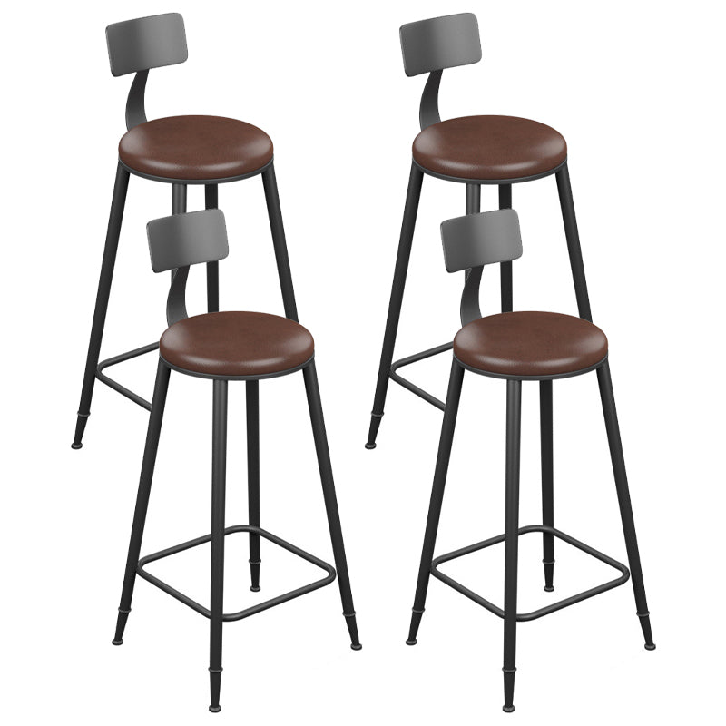 Industrial Style Bar Set 1/4/7/13 Pieces Solid Wood Rectangle Pub Dining Set Black-Brown 29"H Stool (Set of 4) Clearhalo 'Bar Furniture' 'furn' 'furn_home_bar_bar_sets' 'Furniture' 'Home Bars & Bar Sets' 'home_bar_bar_sets' 'Kitchen & Dining Furniture' 6636331