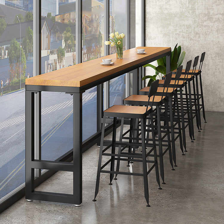 Industrial Style Bar Set 1/4/7/13 Pieces Solid Wood Rectangle Pub Dining Set Clearhalo 'Bar Furniture' 'furn' 'furn_home_bar_bar_sets' 'Furniture' 'Home Bars & Bar Sets' 'home_bar_bar_sets' 'Kitchen & Dining Furniture' 6636336