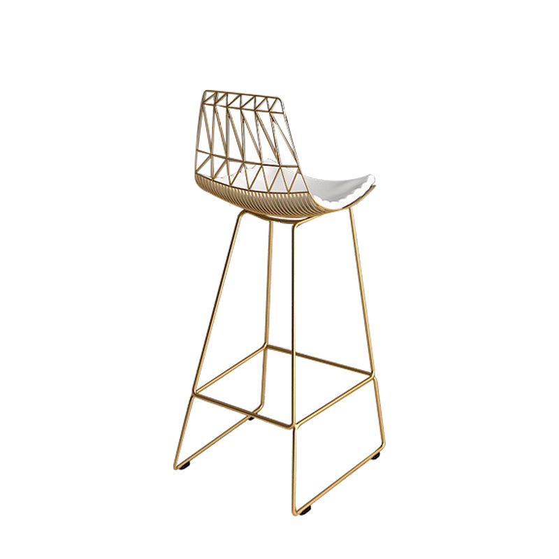 Glam Solid Wood Bar Stool and Table Set 1/4/7 Pieces Pub Table Set White-Gold 30"H Stool (Single) Clearhalo 'Bar Furniture' 'furn' 'furn_home_bar_bar_sets' 'Furniture' 'Home Bars & Bar Sets' 'home_bar_bar_sets' 'Kitchen & Dining Furniture' 6636356