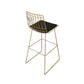 Glam Solid Wood Bar Stool and Table Set 1/4/7 Pieces Pub Table Set Black-Gold 30"H Stool (Single) Clearhalo 'Bar Furniture' 'furn' 'furn_home_bar_bar_sets' 'Furniture' 'Home Bars & Bar Sets' 'home_bar_bar_sets' 'Kitchen & Dining Furniture' 6636358