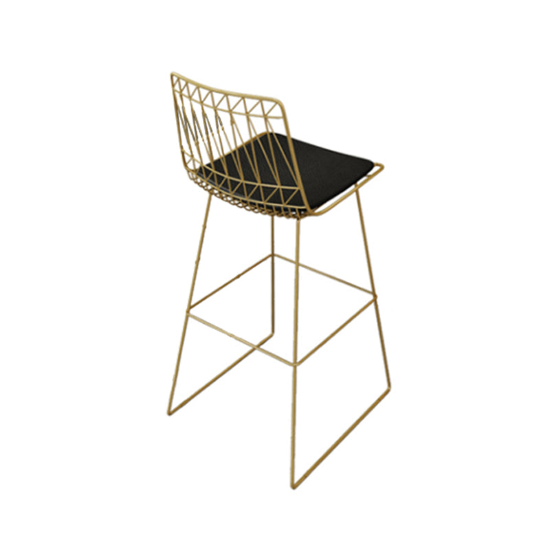 Glam Solid Wood Bar Stool and Table Set 1/4/7 Pieces Pub Table Set Black-Gold 30"H Stool (Single) Clearhalo 'Bar Furniture' 'furn' 'furn_home_bar_bar_sets' 'Furniture' 'Home Bars & Bar Sets' 'home_bar_bar_sets' 'Kitchen & Dining Furniture' 6636358