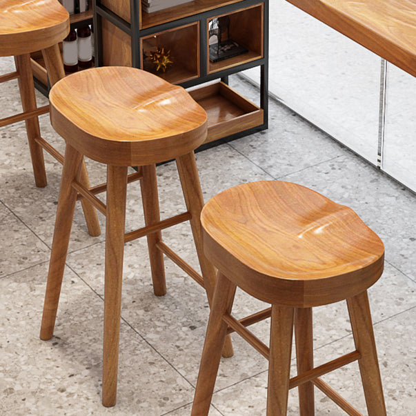 Brown 1/4 Pieces Pub Dining Set Solid Wood Table and Stool Set Clearhalo 'Bar Furniture' 'furn' 'furn_home_bar_bar_sets' 'Furniture' 'Home Bars & Bar Sets' 'home_bar_bar_sets' 'Kitchen & Dining Furniture' 6636378