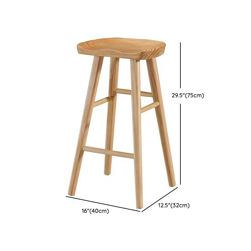 Brown 1/4 Pieces Pub Dining Set Solid Wood Table and Stool Set Clearhalo 'Bar Furniture' 'furn' 'furn_home_bar_bar_sets' 'Furniture' 'Home Bars & Bar Sets' 'home_bar_bar_sets' 'Kitchen & Dining Furniture' 6636381