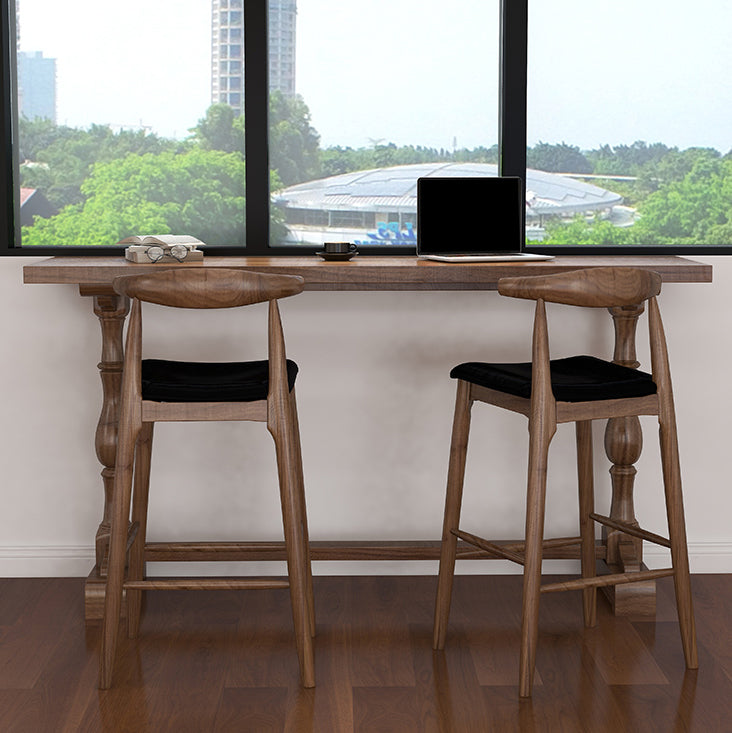 Brown 1/2/3 Pieces Pub Dining Set Solid Wood Table and Stool Set 3 Pieces: Table, 2 Stools Clearhalo 'Bar Furniture' 'furn' 'furn_home_bar_bar_sets' 'Furniture' 'Home Bars & Bar Sets' 'home_bar_bar_sets' 'Kitchen & Dining Furniture' 6636387