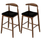 Brown 1/2/3 Pieces Pub Dining Set Solid Wood Table and Stool Set Brown 26"H Stools (Set of 2) Clearhalo 'Bar Furniture' 'furn' 'furn_home_bar_bar_sets' 'Furniture' 'Home Bars & Bar Sets' 'home_bar_bar_sets' 'Kitchen & Dining Furniture' 6636388