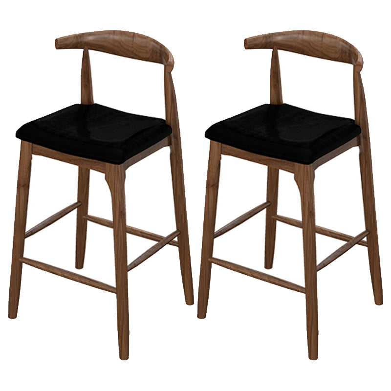 Brown 1/2/3 Pieces Pub Dining Set Solid Wood Table and Stool Set Brown 26"H Stools (Set of 2) Clearhalo 'Bar Furniture' 'furn' 'furn_home_bar_bar_sets' 'Furniture' 'Home Bars & Bar Sets' 'home_bar_bar_sets' 'Kitchen & Dining Furniture' 6636388