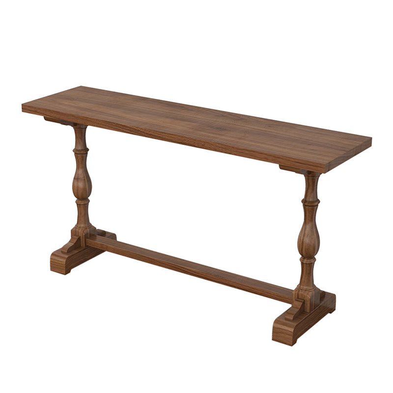 Brown 1/2/3 Pieces Pub Dining Set Solid Wood Table and Stool Set Brown 98"L x 18"W Clearhalo 'Bar Furniture' 'furn' 'furn_home_bar_bar_sets' 'Furniture' 'Home Bars & Bar Sets' 'home_bar_bar_sets' 'Kitchen & Dining Furniture' 6636392
