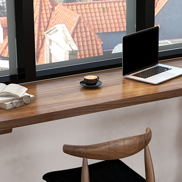 Brown 1/2/3 Pieces Pub Dining Set Solid Wood Table and Stool Set Clearhalo 'Bar Furniture' 'furn' 'furn_home_bar_bar_sets' 'Furniture' 'Home Bars & Bar Sets' 'home_bar_bar_sets' 'Kitchen & Dining Furniture' 6636394