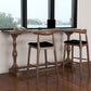 Brown 1/2/3 Pieces Pub Dining Set Solid Wood Table and Stool Set Clearhalo 'Bar Furniture' 'furn' 'furn_home_bar_bar_sets' 'Furniture' 'Home Bars & Bar Sets' 'home_bar_bar_sets' 'Kitchen & Dining Furniture' 6636396