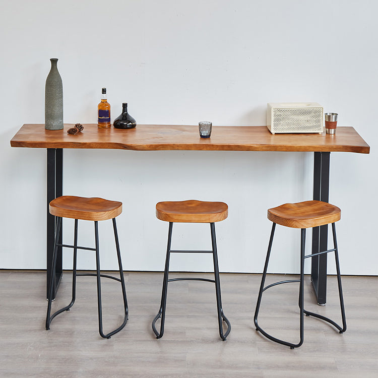 Rectangular Counter Height Pub Set 1/2/4/5 Pieces Pub Dining Set 4 Pieces: Table, 3 Stools Clearhalo 'Bar Furniture' 'furn' 'furn_home_bar_bar_sets' 'Furniture' 'Home Bars & Bar Sets' 'home_bar_bar_sets' 'Kitchen & Dining Furniture' 6636407
