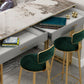 Rectangular Bar Stool and Table Set 1/3 Pieces Pub Table Set for Dining Room Clearhalo 'Bar Furniture' 'furn' 'furn_home_bar_bar_sets' 'Furniture' 'Home Bars & Bar Sets' 'home_bar_bar_sets' 'Kitchen & Dining Furniture' 6636475