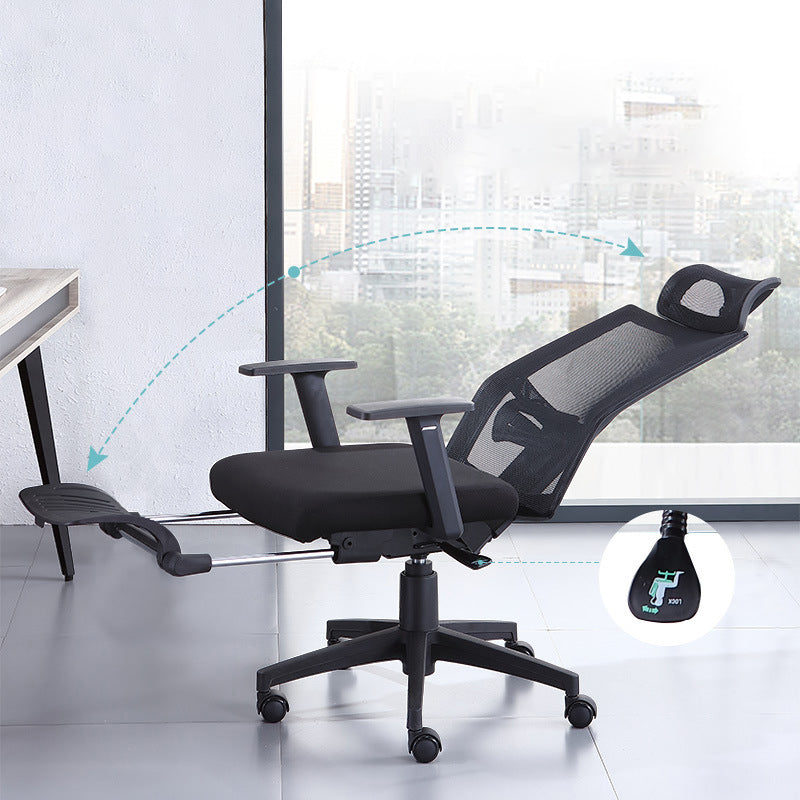 Modern Office Chair Fixed Arms Adjustable Seat Height Desk Chair with Wheels Clearhalo 'furn' 'furn_office_chair' 'Furniture' 'Office Chairs' 'Office Furniture' 'office_chair' 6636505