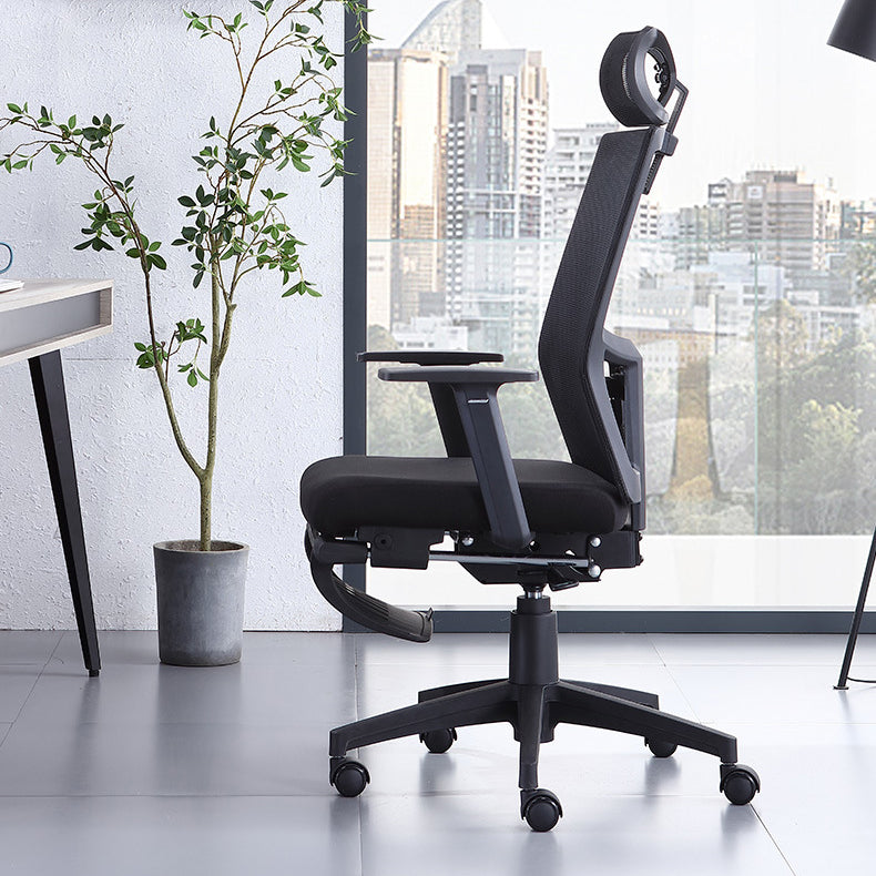 Modern Office Chair Fixed Arms Adjustable Seat Height Desk Chair with Wheels Clearhalo 'furn' 'furn_office_chair' 'Furniture' 'Office Chairs' 'Office Furniture' 'office_chair' 6636507