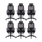 Modern Office Chair Fixed Arms Adjustable Seat Height Desk Chair with Wheels 6 Piece Set Clearhalo 'furn' 'furn_office_chair' 'Furniture' 'Office Chairs' 'Office Furniture' 'office_chair' 6636508