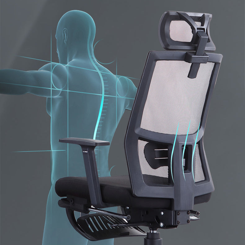 Modern Office Chair Fixed Arms Adjustable Seat Height Desk Chair with Wheels Clearhalo 'furn' 'furn_office_chair' 'Furniture' 'Office Chairs' 'Office Furniture' 'office_chair' 6636509