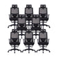 Modern Office Chair Fixed Arms Adjustable Seat Height Desk Chair with Wheels 8 Piece Set Clearhalo 'furn' 'furn_office_chair' 'Furniture' 'Office Chairs' 'Office Furniture' 'office_chair' 6636510