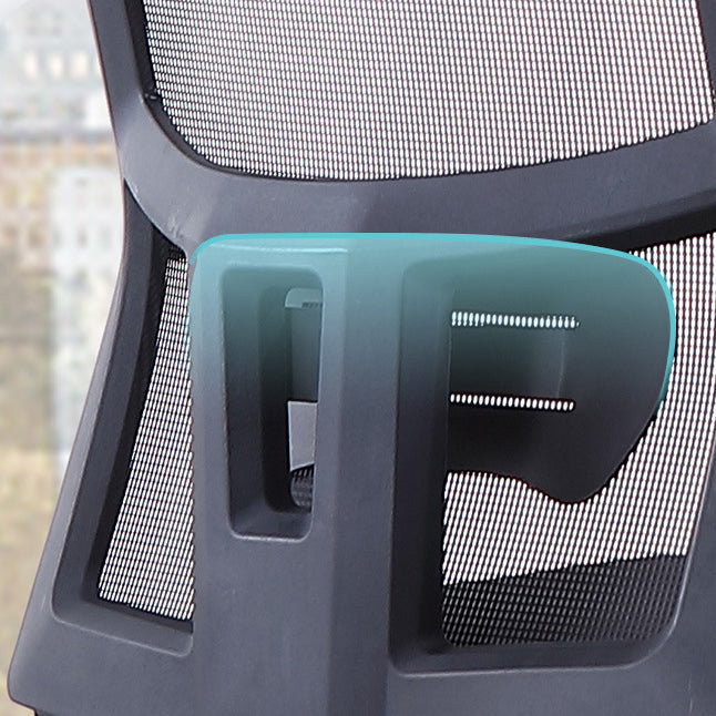 Modern Office Chair Fixed Arms Adjustable Seat Height Desk Chair with Wheels Clearhalo 'furn' 'furn_office_chair' 'Furniture' 'Office Chairs' 'Office Furniture' 'office_chair' 6636514