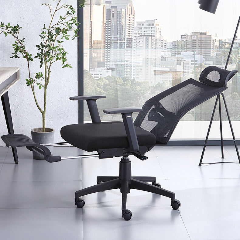 Modern Office Chair Fixed Arms Adjustable Seat Height Desk Chair with Wheels Clearhalo 'furn' 'furn_office_chair' 'Furniture' 'Office Chairs' 'Office Furniture' 'office_chair' 6636516