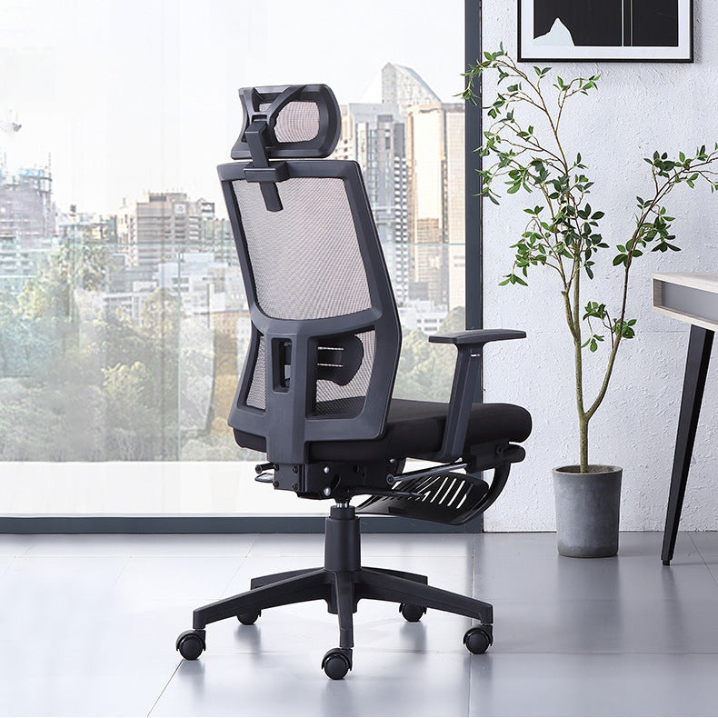 Modern Office Chair Fixed Arms Adjustable Seat Height Desk Chair with Wheels Clearhalo 'furn' 'furn_office_chair' 'Furniture' 'Office Chairs' 'Office Furniture' 'office_chair' 6636517