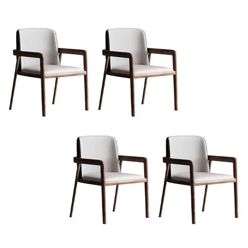 Contemporary Fixed Arms Chair Leather Conference Chair for Office 4 Piece Set Clearhalo 'furn' 'furn_office_chair' 'Furniture' 'Office Chairs' 'Office Furniture' 'office_chair' 6636536