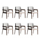 Contemporary Fixed Arms Chair Leather Conference Chair for Office 6 Piece Set Clearhalo 'furn' 'furn_office_chair' 'Furniture' 'Office Chairs' 'Office Furniture' 'office_chair' 6636538