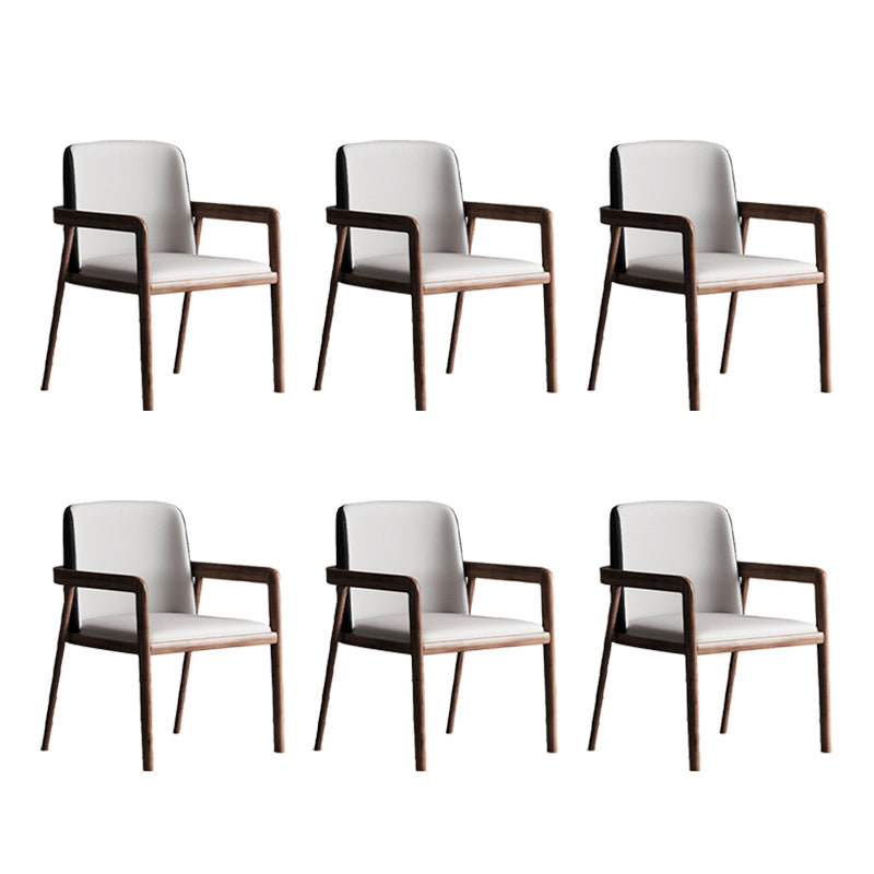 Contemporary Fixed Arms Chair Leather Conference Chair for Office 6 Piece Set Clearhalo 'furn' 'furn_office_chair' 'Furniture' 'Office Chairs' 'Office Furniture' 'office_chair' 6636538