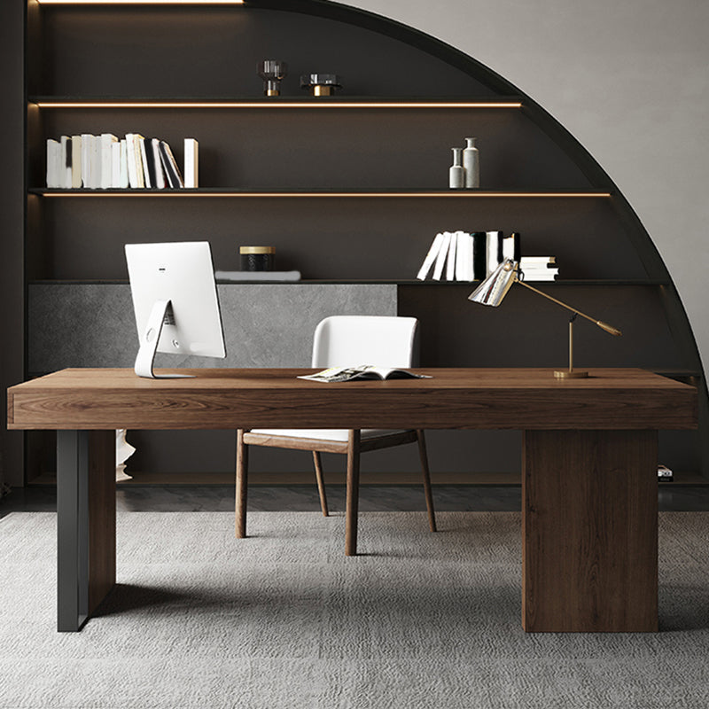 Contemporary Fixed Arms Chair Leather Conference Chair for Office Clearhalo 'furn' 'furn_office_chair' 'Furniture' 'Office Chairs' 'Office Furniture' 'office_chair' 6636539