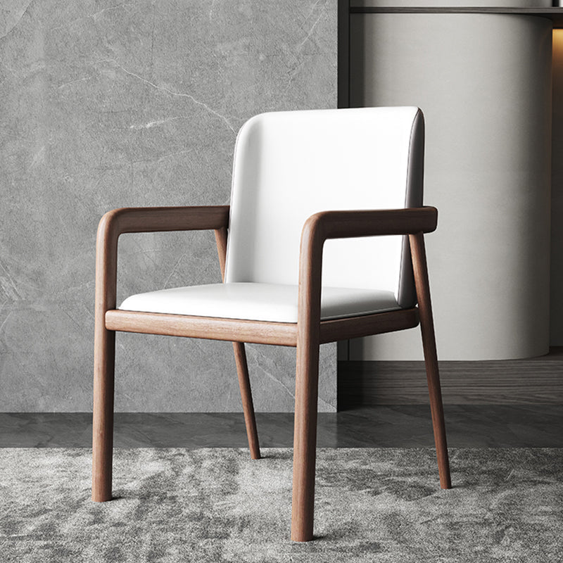 Contemporary Fixed Arms Chair Leather Conference Chair for Office Clearhalo 'furn' 'furn_office_chair' 'Furniture' 'Office Chairs' 'Office Furniture' 'office_chair' 6636547