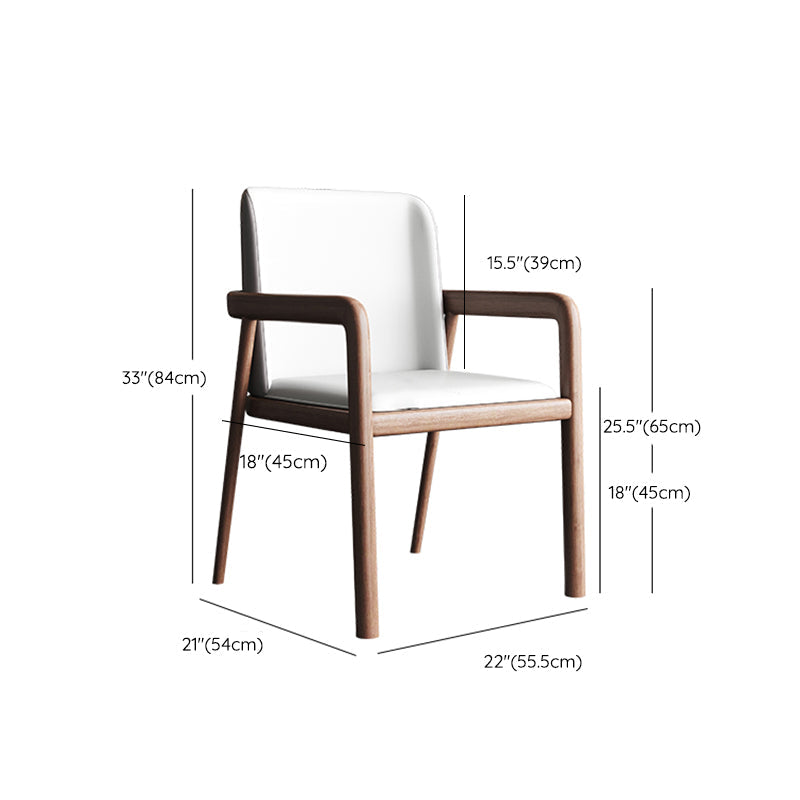 Contemporary Fixed Arms Chair Leather Conference Chair for Office Clearhalo 'furn' 'furn_office_chair' 'Furniture' 'Office Chairs' 'Office Furniture' 'office_chair' 6636548