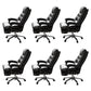 Modern Leather Desk Chair Adjustable Seat Height Padded Arms Office Chair with Wheels Black 6 Piece Set Clearhalo 'furn' 'furn_office_chair' 'Furniture' 'Office Chairs' 'Office Furniture' 'office_chair' 6636605