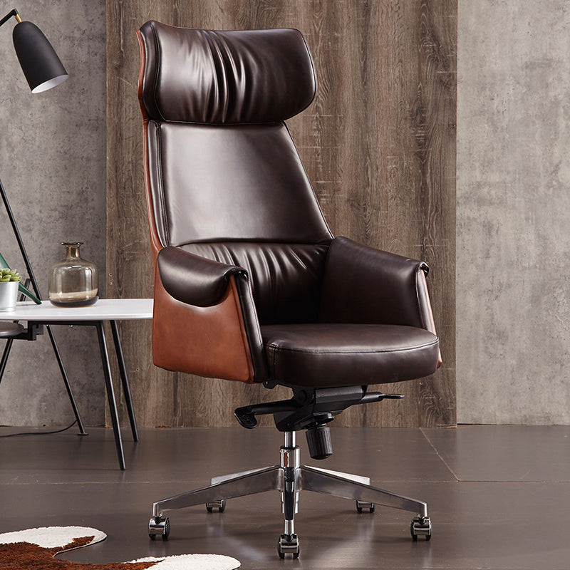 Modern No Arm Executive Chair Height-adjustable Managers Chair for Office 1 Piece Clearhalo 'furn' 'furn_office_chair' 'Furniture' 'Office Chairs' 'Office Furniture' 'office_chair' 6636612